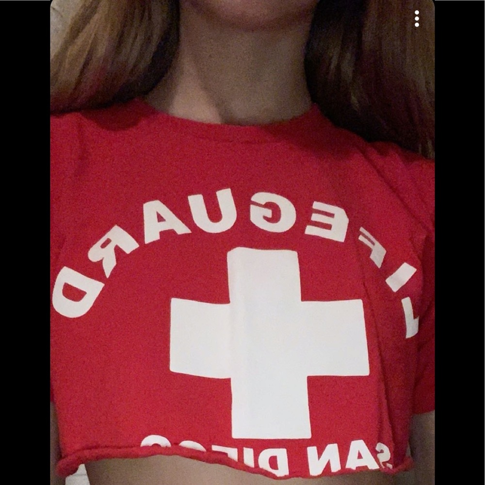 san diego lifeguard crop top